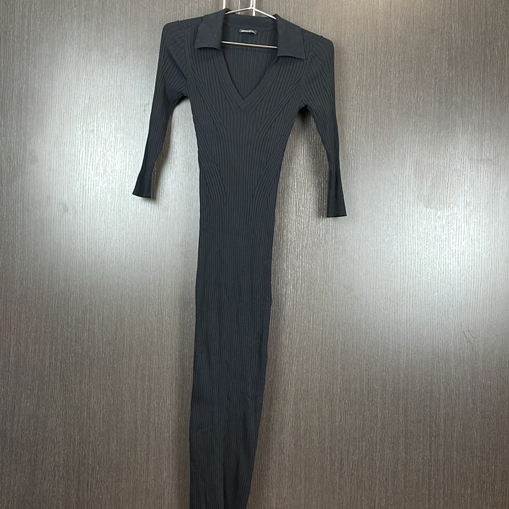 🗃️
[Dynamite] Long Body con Ribbed dress - Black - XS